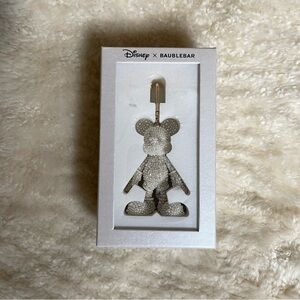 NWT Baublebar Disney Mickey Pearl Keychain Bag Charm